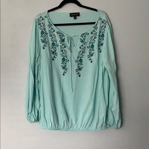 Lane Bryant long sleeve floral print top